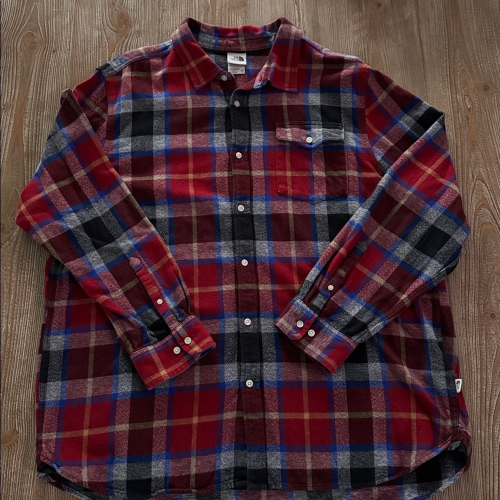 The North Face Flannel Shirt Mens XXL Plaid Long Sleeve Shirt